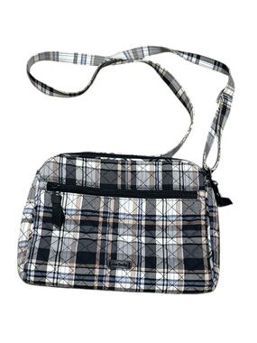 Vera Bradley Plaid Crossbody Bag - Black & Tan